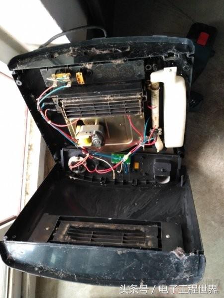 电暖风机拆解视频教程,500瓦以下的暖风机拆解
