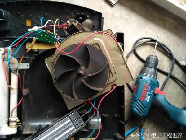 电暖风机拆解视频教程,500瓦以下的暖风机拆解