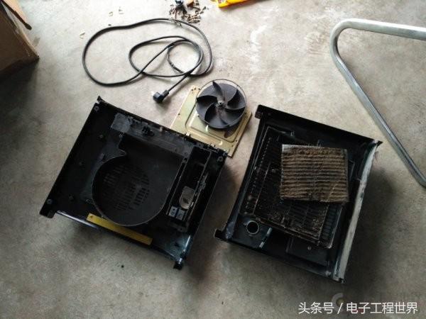 电暖风机拆解视频教程,500瓦以下的暖风机拆解