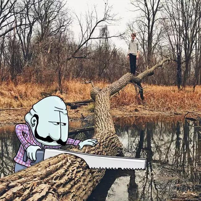 一组黑白手绘插画作品分享,一组手绘人像插画作品分享