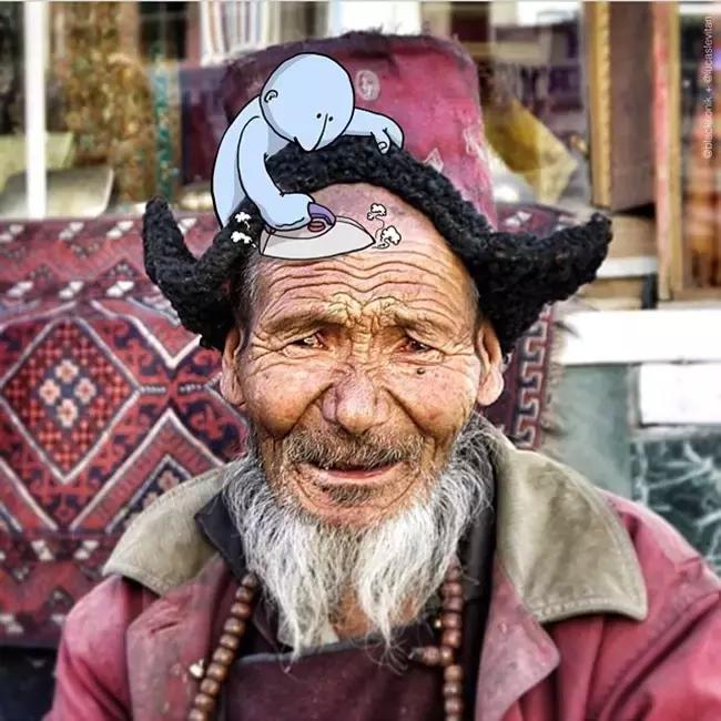 一组黑白手绘插画作品分享,一组手绘人像插画作品分享