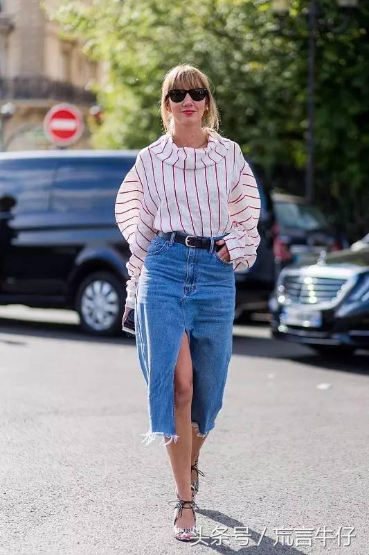 今年最火的4条半裙优雅又时髦,牛仔半裙时髦点配什么鞋好看