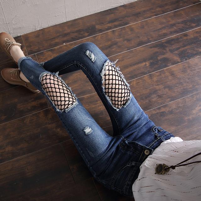超舒服的一款牛仔裤,流行时尚百搭新款潮流破洞牛仔裤