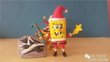 用彩泥做的海绵宝宝动画片,用彩泥做个海绵宝宝