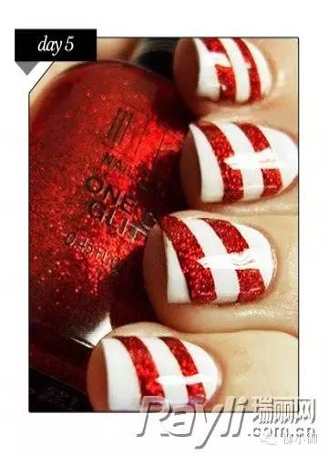 红绿搭配的美甲新年,同学会装b的最高境界