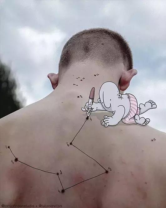 一组黑白手绘插画作品分享,一组手绘人像插画作品分享