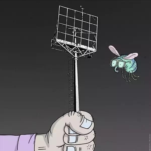 一组黑白手绘插画作品分享,一组手绘人像插画作品分享