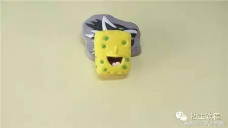 用彩泥做的海绵宝宝动画片,用彩泥做个海绵宝宝