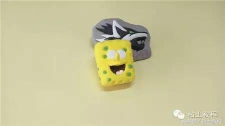 用彩泥做的海绵宝宝动画片,用彩泥做个海绵宝宝