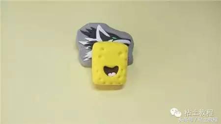 用彩泥做的海绵宝宝动画片,用彩泥做个海绵宝宝