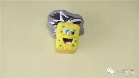 用彩泥做的海绵宝宝动画片,用彩泥做个海绵宝宝
