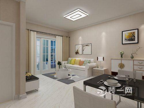 冠城大通蓝湖庭装修风格,小户型大通间装修