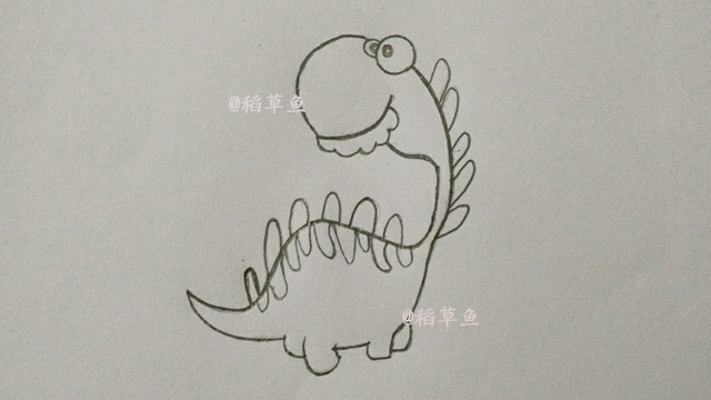 儿童简笔画恐龙大全简单又漂亮,恐龙简笔画大全100种喷火龙