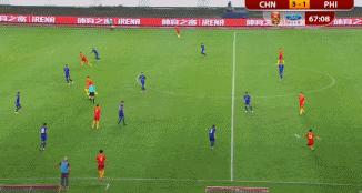 热身赛邓涵文“梅开二度”中国男足8-1菲律宾