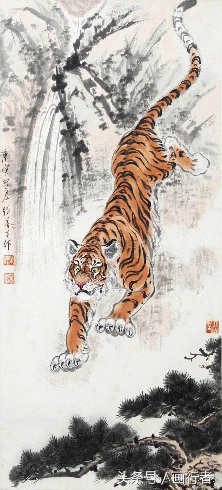 画虎年老虎,国画虎的基本绘画技法