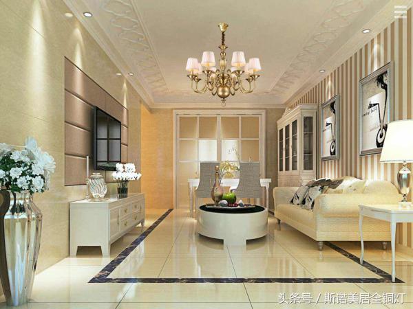 欧式风格灯饰设计客厅装修,石林欧式客厅装修灯具效果图