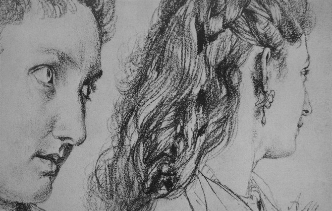 阿尔道夫门采尔素描作品赏析,素描大师门采尔速写