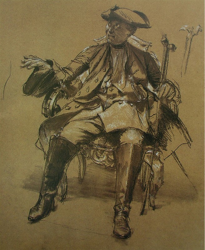 阿尔道夫门采尔素描作品赏析,素描大师门采尔速写