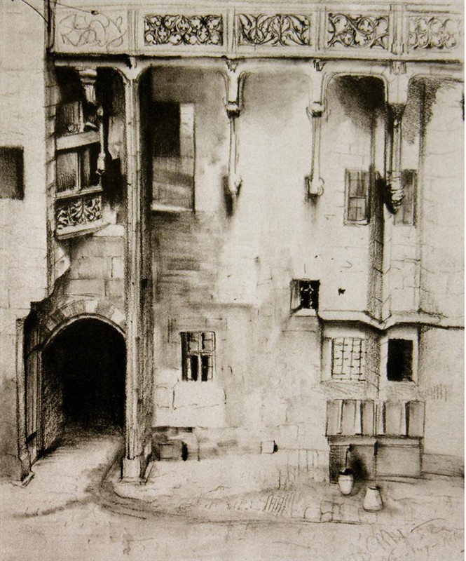 阿尔道夫门采尔素描作品赏析,素描大师门采尔速写