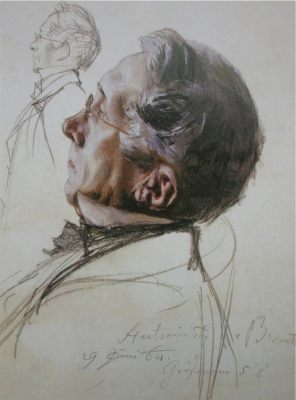 阿尔道夫门采尔素描作品赏析,素描大师门采尔速写