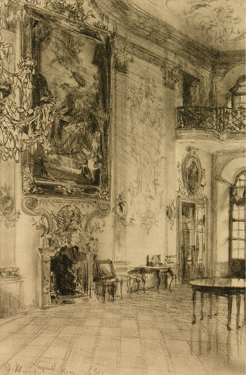 阿尔道夫门采尔素描作品赏析,素描大师门采尔速写