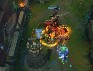 [动图集锦]五杀过后惨被针对JDG不敌苏宁，lwx大嘴熔化女警