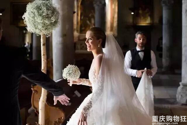 施华洛世奇极致奢华婚纱,施华洛世奇水晶镶嵌婚纱