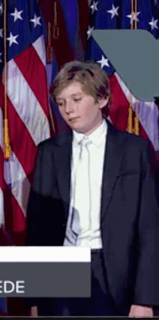 川普小儿子最新视频,川普12岁儿子