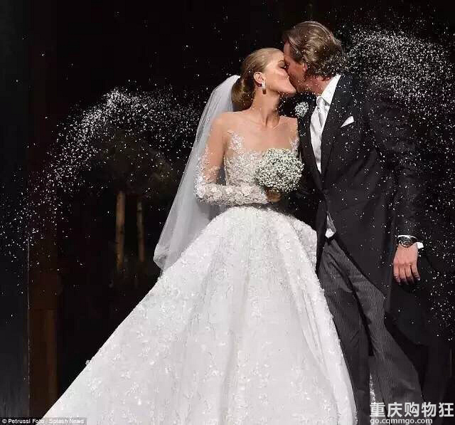 施华洛世奇极致奢华婚纱,施华洛世奇水晶镶嵌婚纱