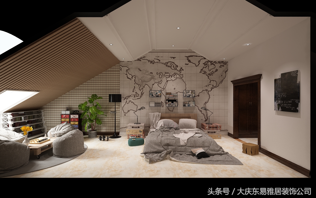 雅居室内设计装饰效果图,大庆东易装修公司