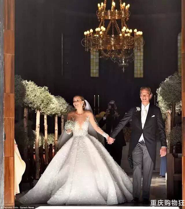 施华洛世奇极致奢华婚纱,施华洛世奇水晶镶嵌婚纱