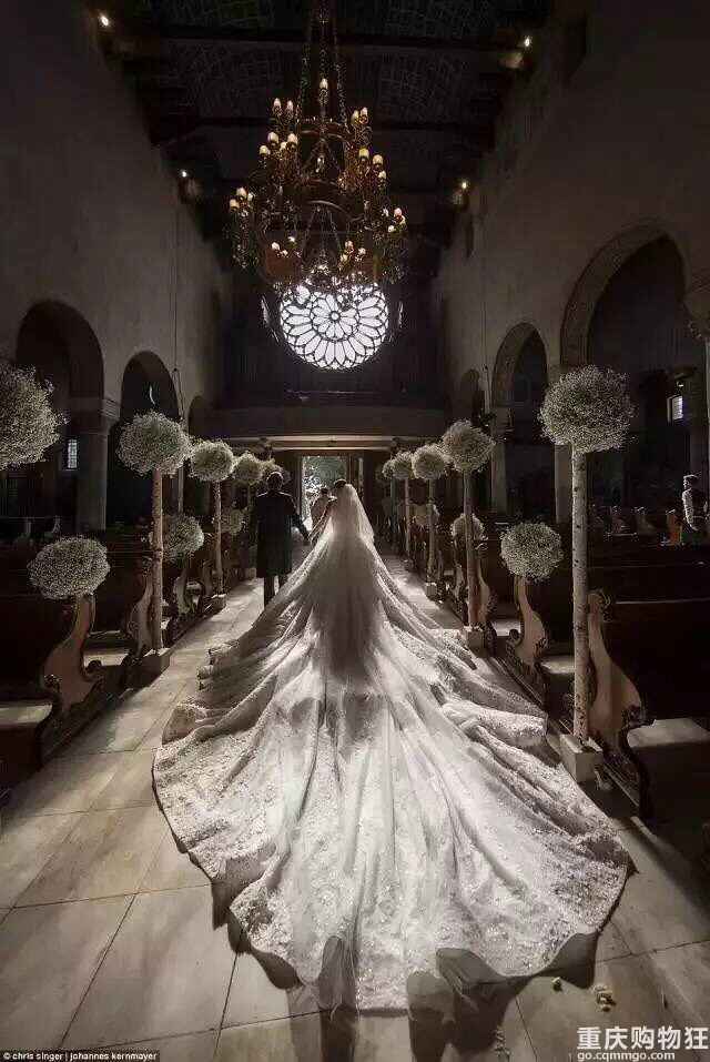 施华洛世奇极致奢华婚纱,施华洛世奇水晶镶嵌婚纱