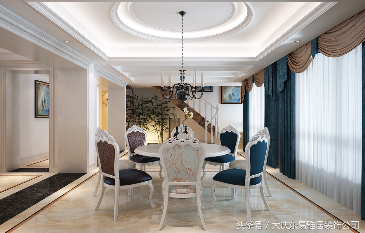 雅居室内设计装饰效果图,大庆东易装修公司