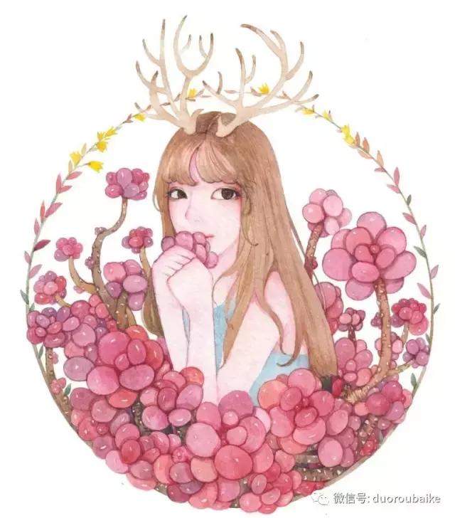 多肉手绘作品,寻找最美中国人绘画