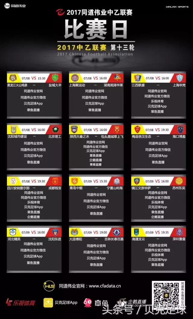 中乙联赛17轮最新消息,最新中乙赛程