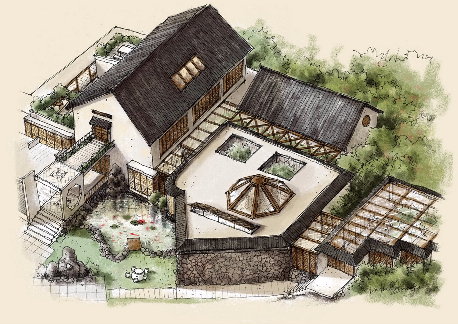 天空下的小雏菊绘画水彩,天空下的绘画作品