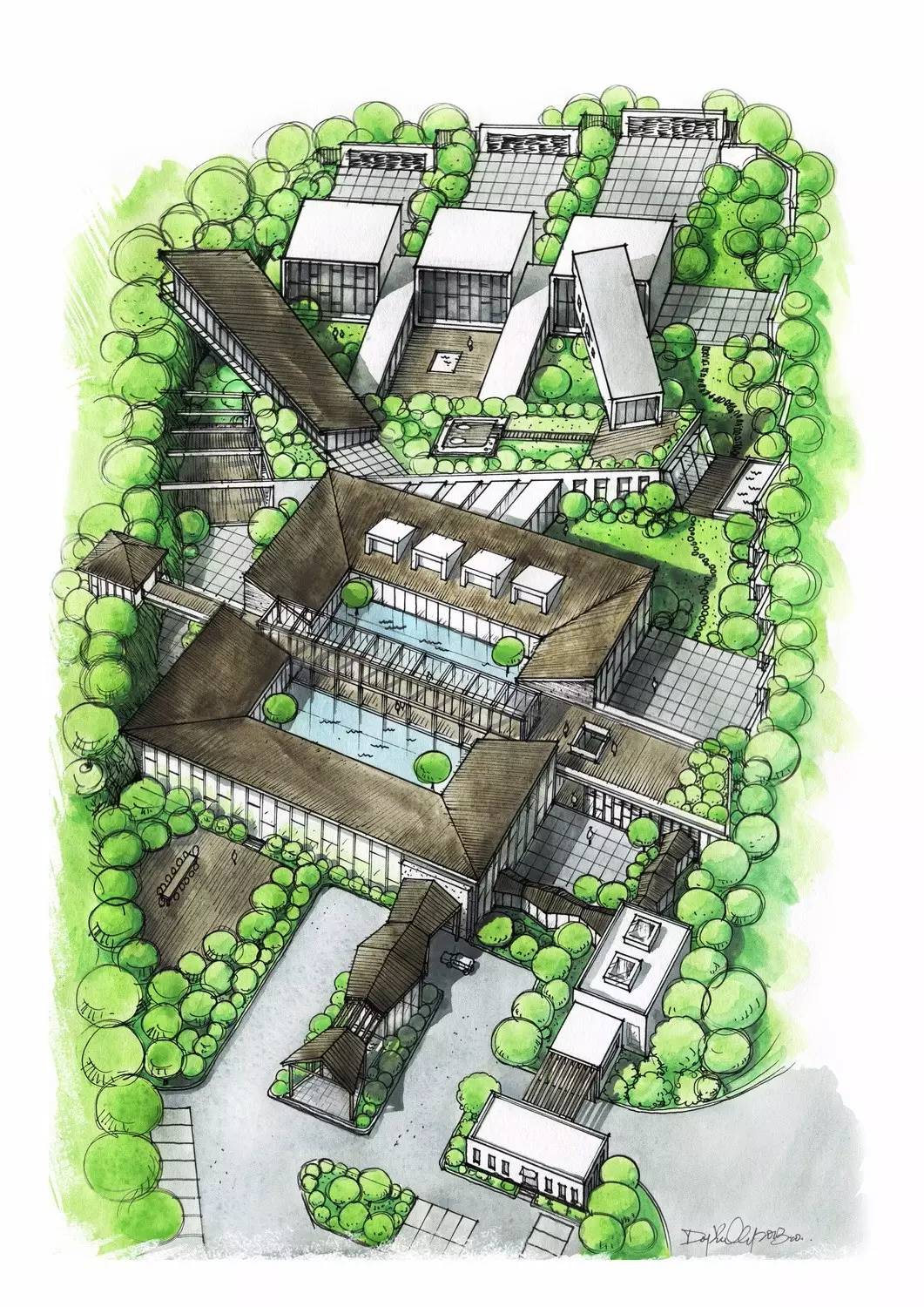 天空下的小雏菊绘画水彩,天空下的绘画作品