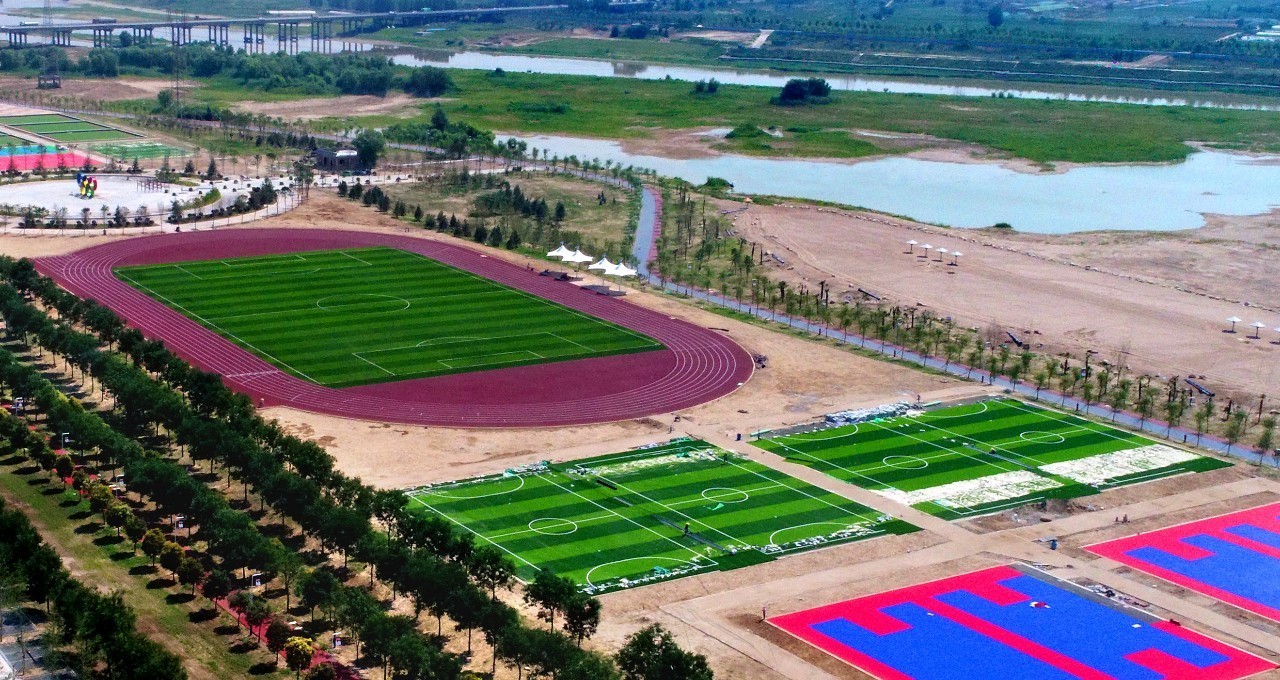 咸阳渭河长廊全景,咸阳渭河景观区