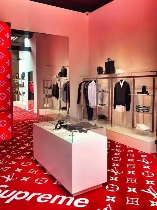 supremexlv联名外套,supreme和lv联名的红色卫衣