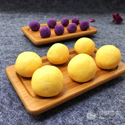 椰蓉紫薯球轻食,紫薯南瓜球