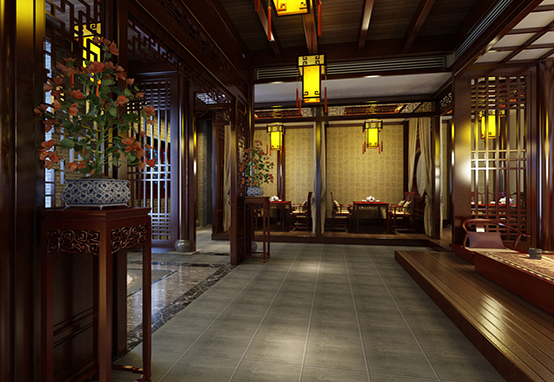 新中式餐馆设计理念,新中式装修轻奢高级感餐馆