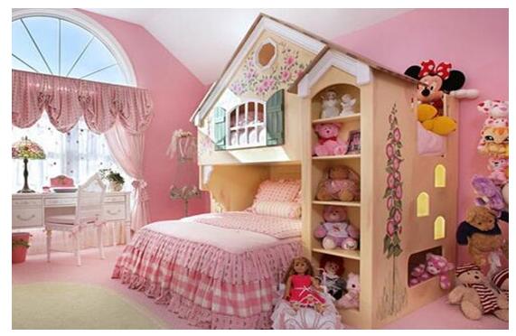 公主风卧室收纳柜,公主房衣柜颜色搭配简约