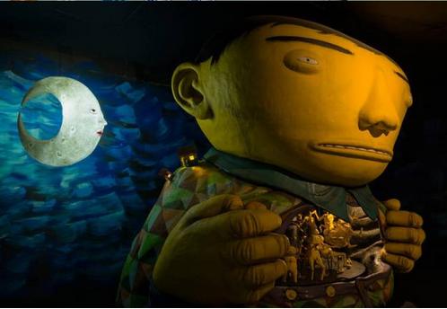 双生涂鸦组合OsGemeos特色：黄皮肤公仔