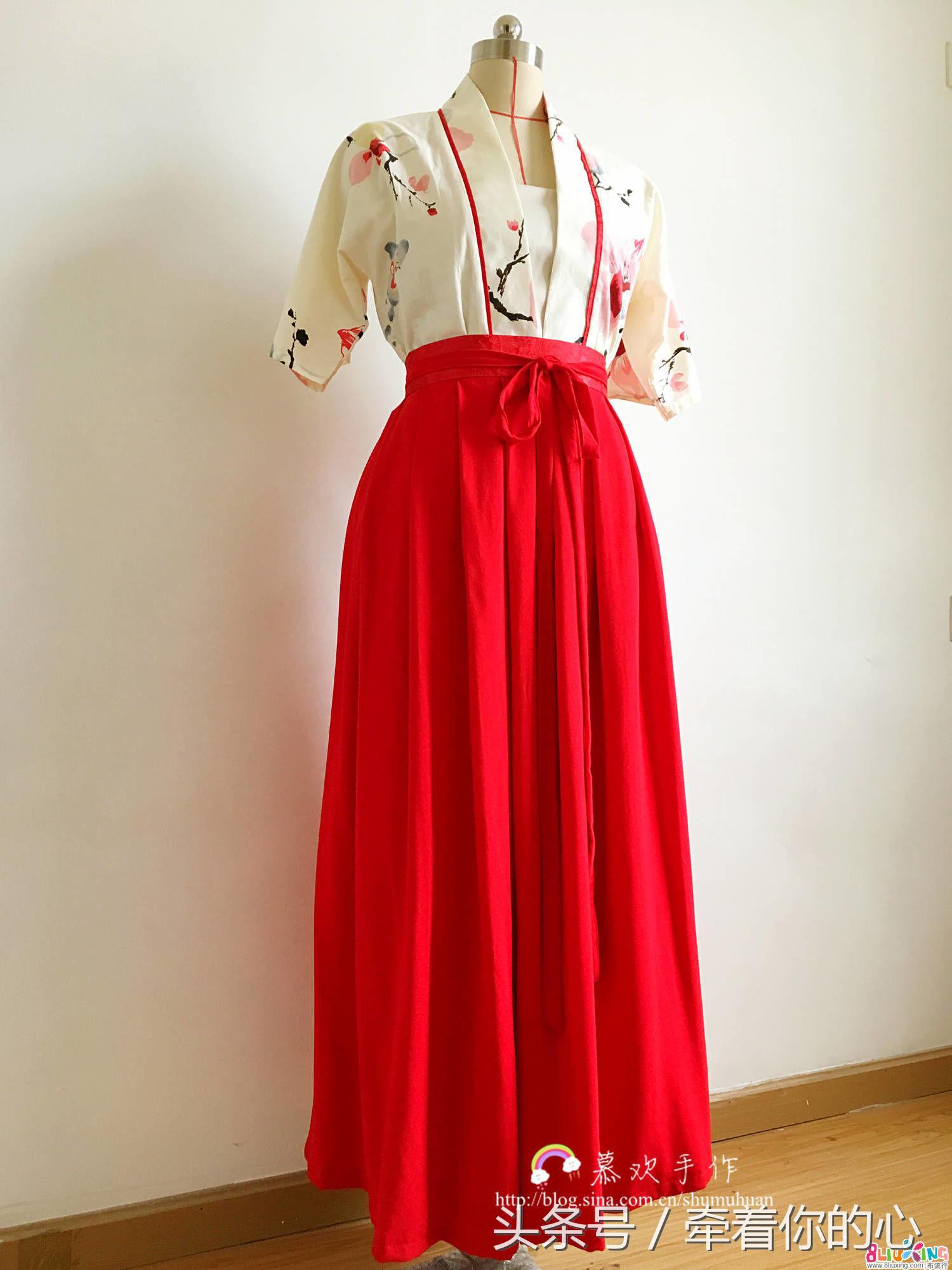 原创汉服女正品对襟齐腰襦裙,汉服对襟连衣裙