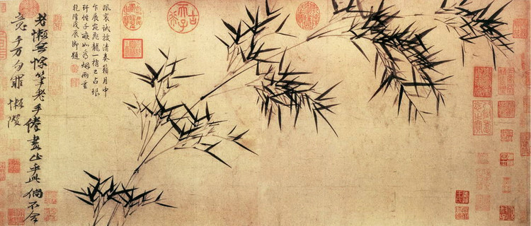 郑板桥画的横幅竹子,郑板桥竹子画