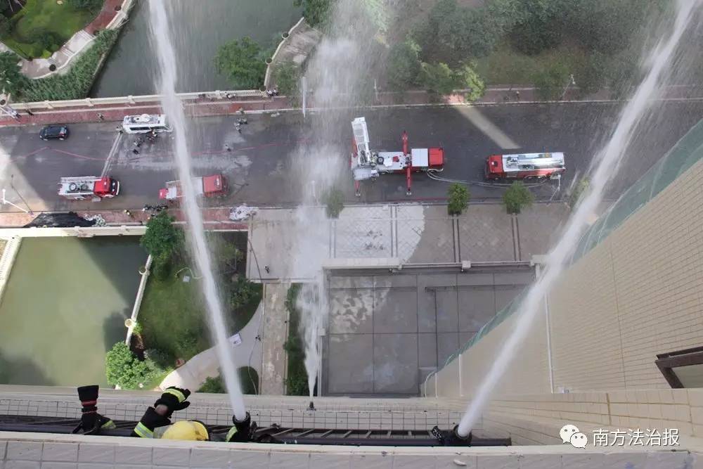 广东大型城市消防灭火救援演练,消防演练拍摄