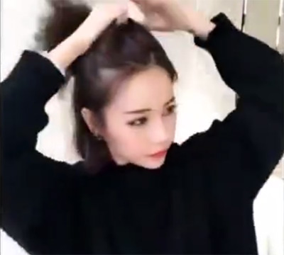 鲨鱼夹的多种夹法中短发,短发长发夹子正确夹法