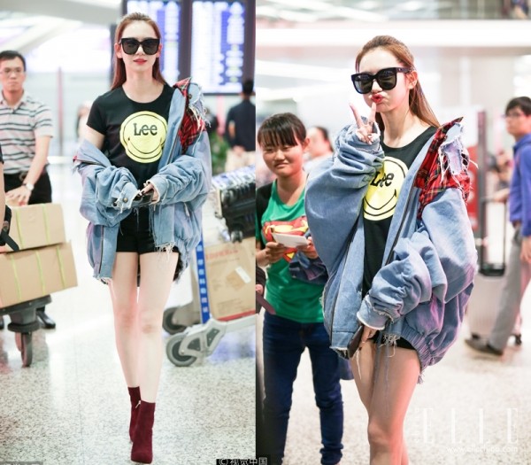 马思纯黑白格子外套,马思纯灯芯绒外套