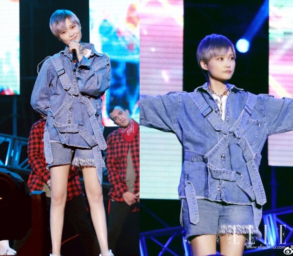 马思纯黑白格子外套,马思纯灯芯绒外套