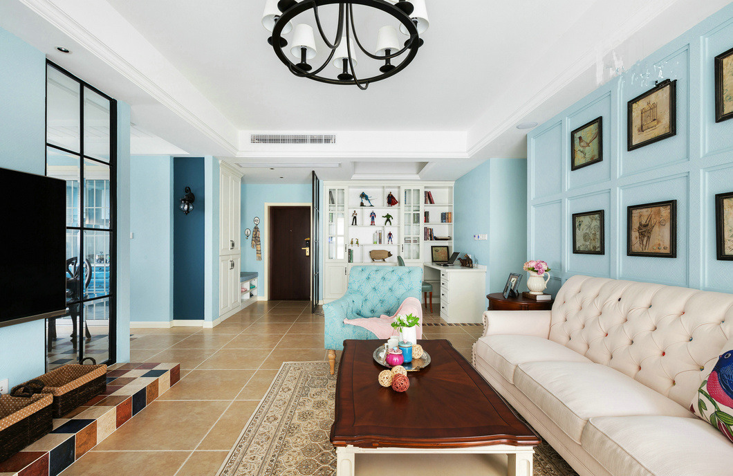 128平米美式风全是设计细节,美式风格小户型三室两厅